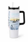 40oz. Handle Tumbler Majestic Peacock