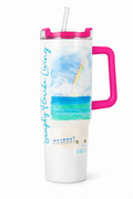 40oz. Handle Tumbler Beach Rainbow