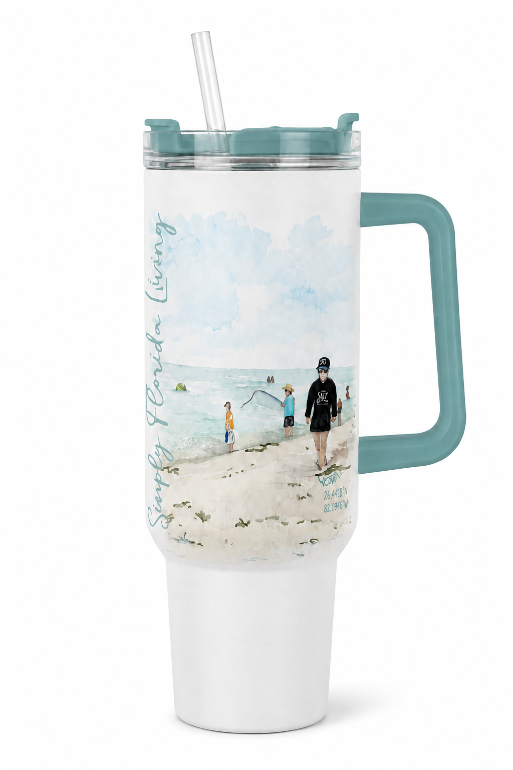 40oz. Handle Tumbler Beach Stroll
