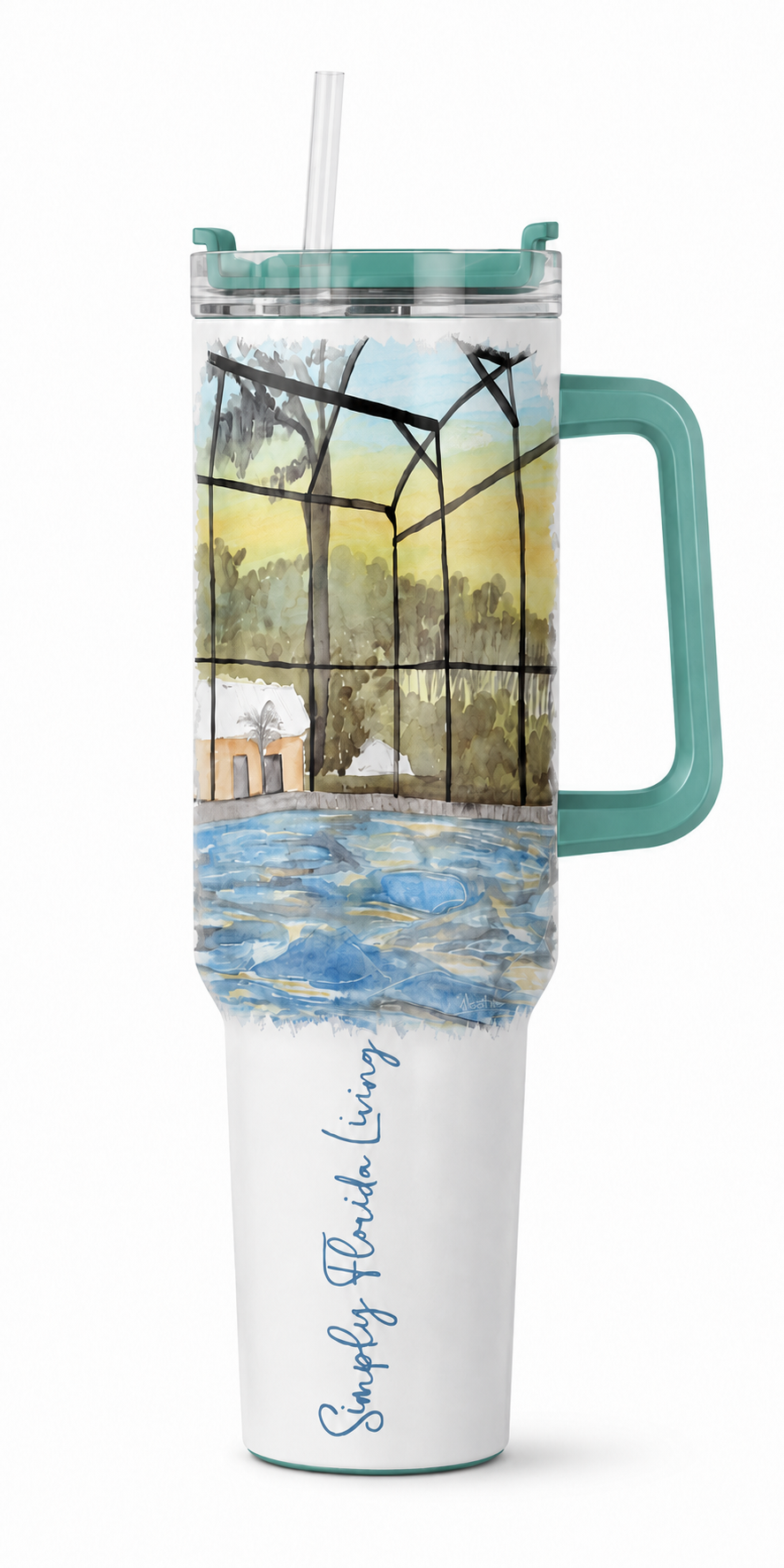 40oz. Handle Tumbler Twilight Pool