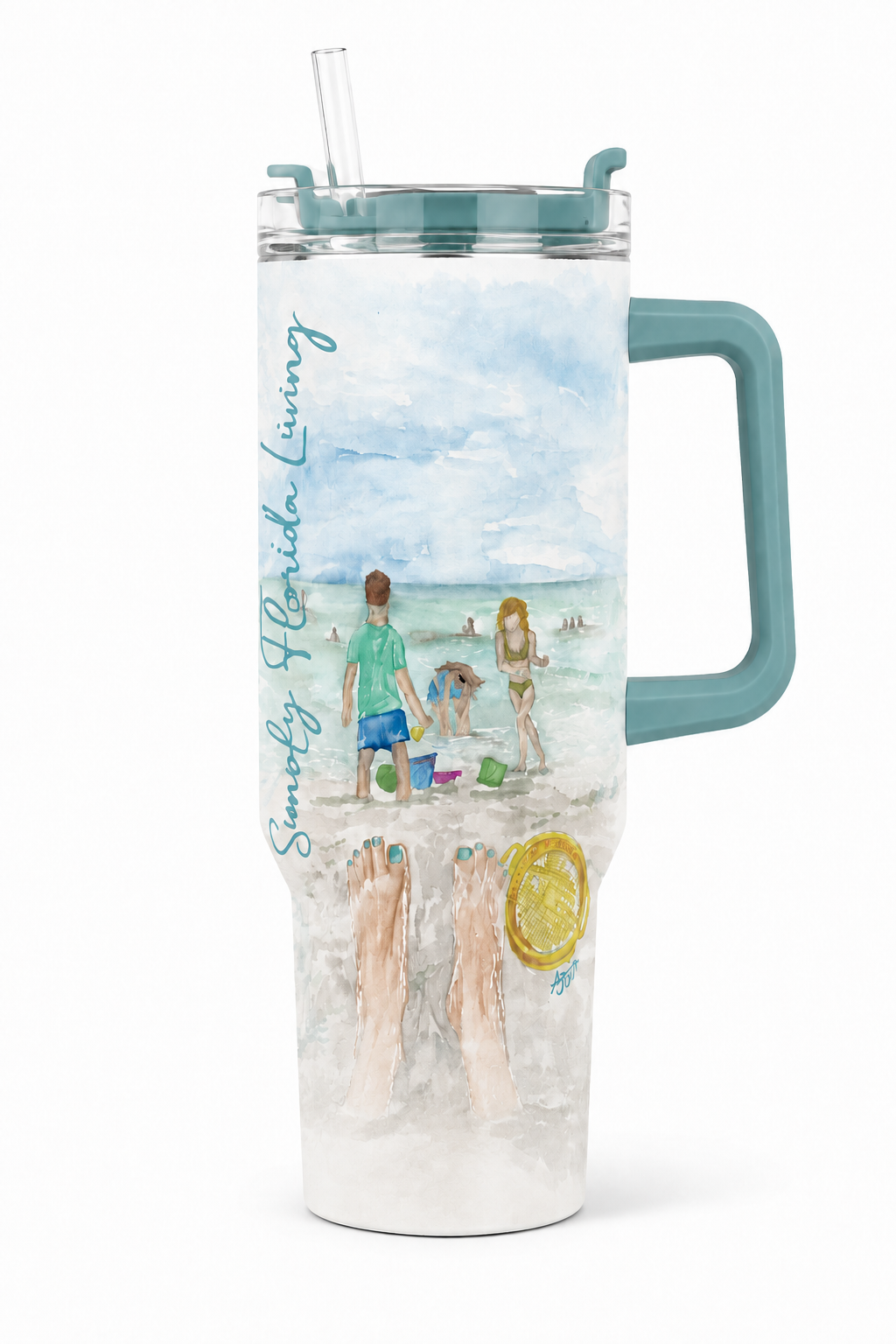 40oz. Handle Tumbler Sandy Escape